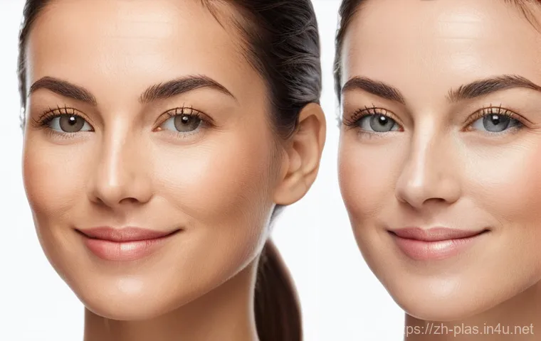 피부 탄력 개선 팁 - **Prompt: Skin Deep Revitalization**
A close-up portrait of a woman in her late 30s to early 40s...